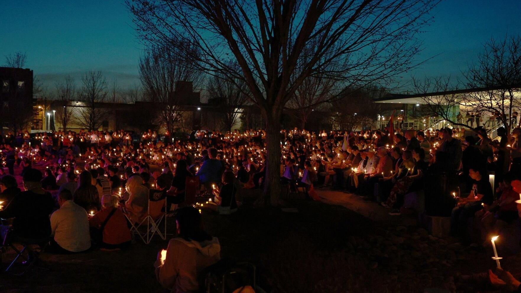 Photos: Candlelight vigil for Nex Benedict at Tulsa's Guthrie Green
